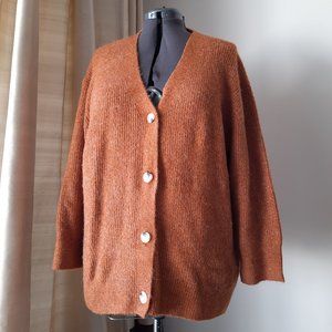 Orange Button Up cardigan